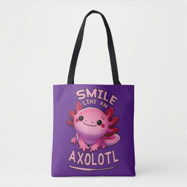 Smile Like an Axolotl Tote Bag (Front)