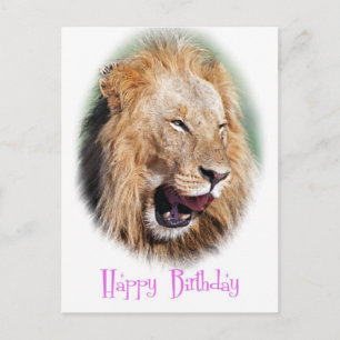 Smile lion happy birthday card