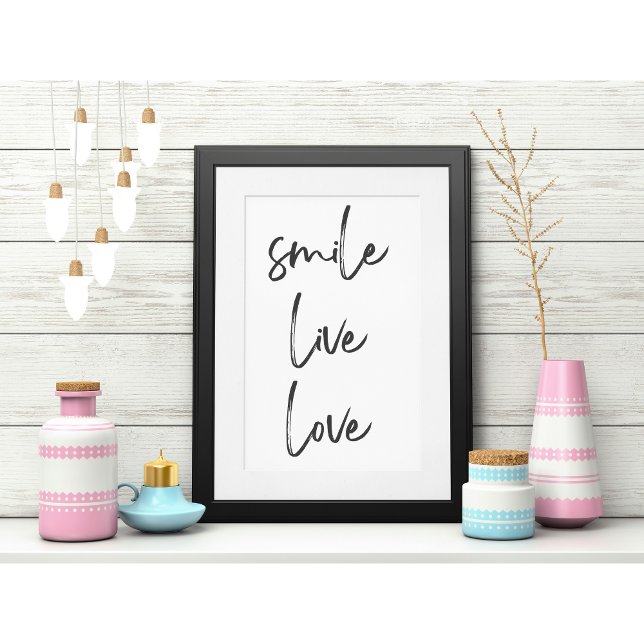Smile, Live, Laugh Poster - positive energy (Creator Uploaded)