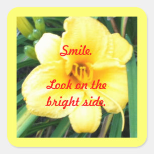 Smile. Look on the bright side stickers