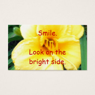 Smile Look on the bright side, yellow flower cards