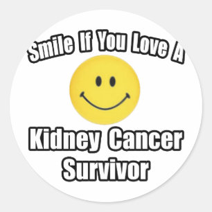 Smile...Love a Kidney Cancer Survivor Classic Round Sticker