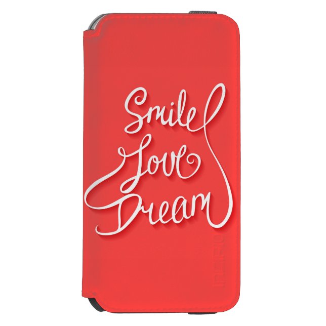 Smile Love Dream Incipio iPhone Wallet Case (Folio Front)