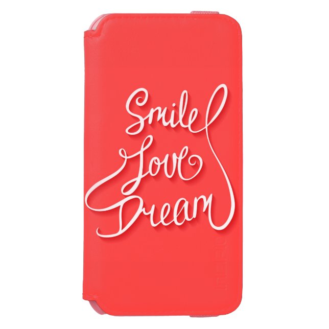 Smile Love Dream Incipio iPhone Wallet Case (Folio Front)