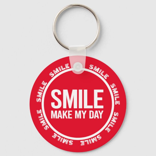 SMILE Make My Day Key Ring (Front)