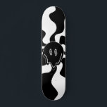 Smile Melt - Black and White Skateboard<br><div class="desc">Smile Melt Black and White Skateboard</div>