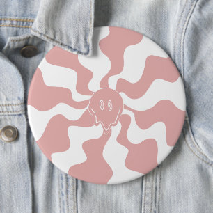 Smile Melt in Pink & White 6 Cm Round Badge