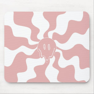 Smile Melt in Pink & White Mouse Pad