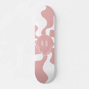 Smile Melt in Pink & White Skateboard