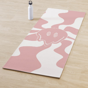 Smile Melt in Pink & White Yoga Mat