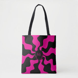 Smile Melt - Magenta and Black Tote Bag
