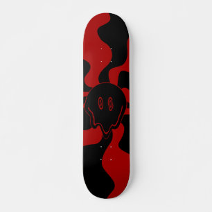 Smile Melt Retro Red and Black Skateboard
