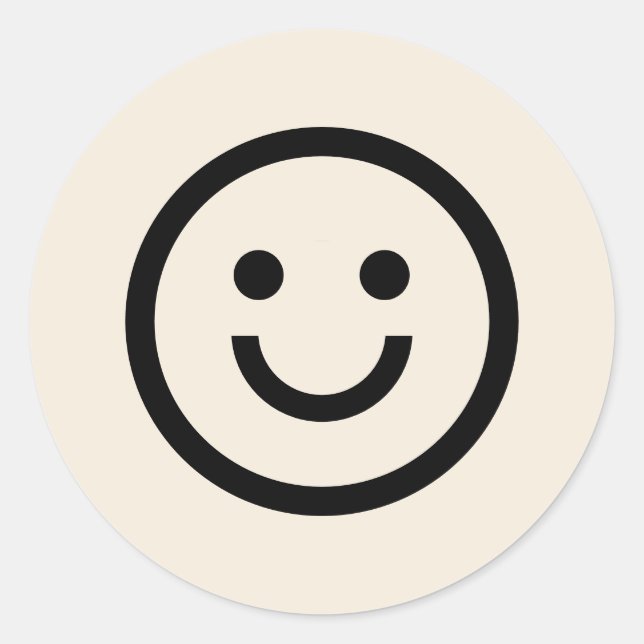 Smile :) Minimal Simple Smile Face Sticker (Front)