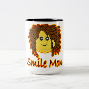 Smile Mon Fire Rasta Face Two-Tone Coffee Mug