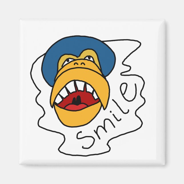 Smile monkey face magnet (Front)