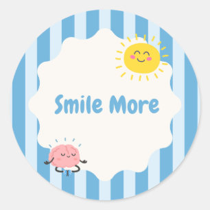 Smile More Inspirational Sticker Cute Positive