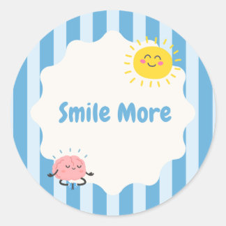 Smile More Inspirational Sticker | Cute Positive 