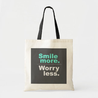 Smile More, Worry Less Tote Bag - Spread Positivit