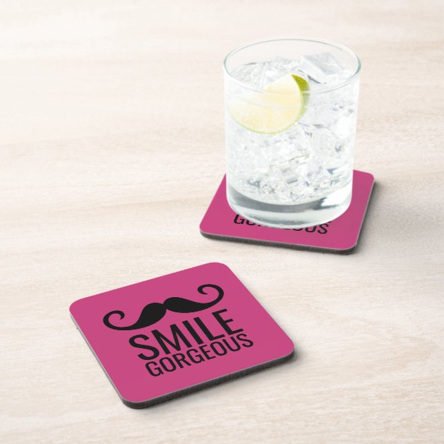 SMILE & Moustache Coaster (Right Side)