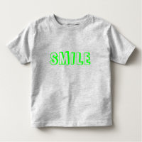 "Smile" neon green letters