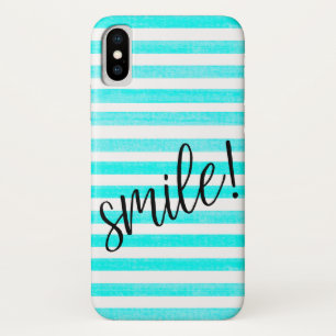 SMILE! on Choice of Stripe Colour iPhone X Case