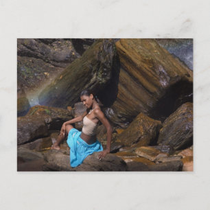 smile on the rocks postcard