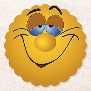 smile paper coaster
