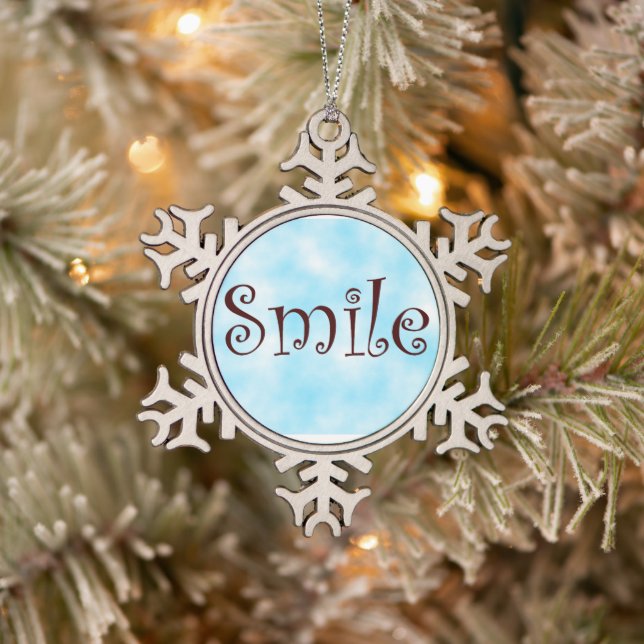 Smile-pewter snowflake ornament (Tree)