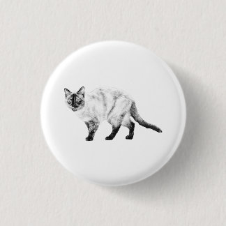 Smile Pin, Calm Cat Flair 3 Cm Round Badge
