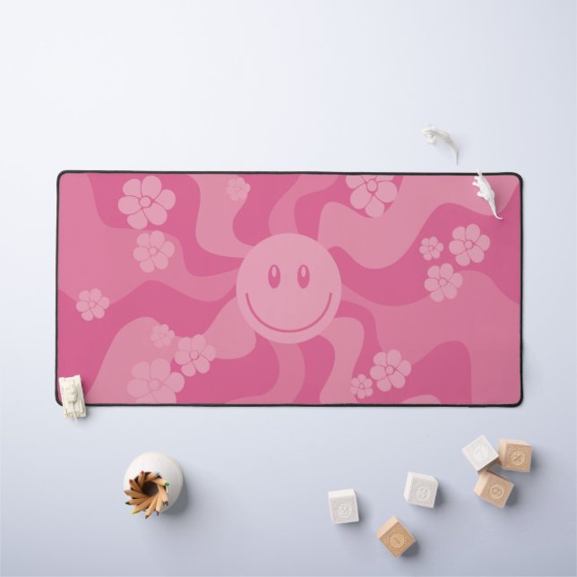 Smile - Pink Desk Mat (Kids Table)