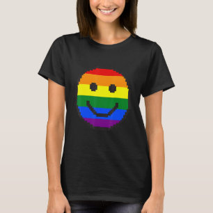 Smile Pixel Gender Equality Diversity Pride Gay Lg T-Shirt
