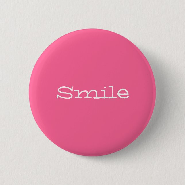 Smile please! 6 cm round badge (Front)