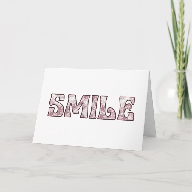 Smile Positive Typography Design Card (Front)