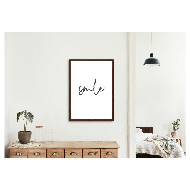 Smile Poster - A positive energy for your home (Das Smile Poster steht jeder Wand.)