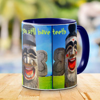 "Smile" Quote Funny Laughing Teeth Wood Face Photo