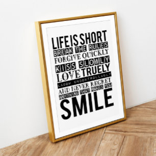 Smile Quotes Typography poster