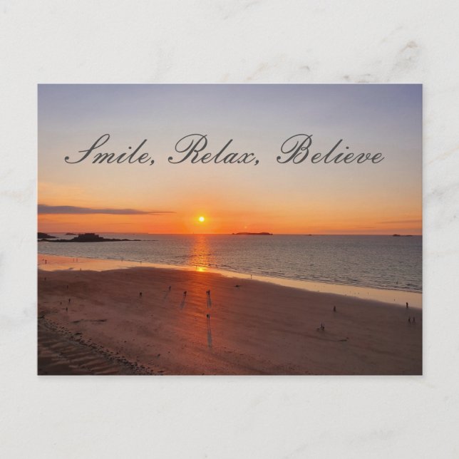 Smile, Relax, Believe Postcard (Front)