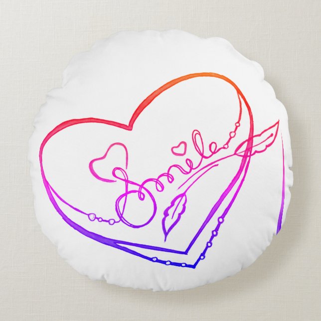 smile round cushion (Front)