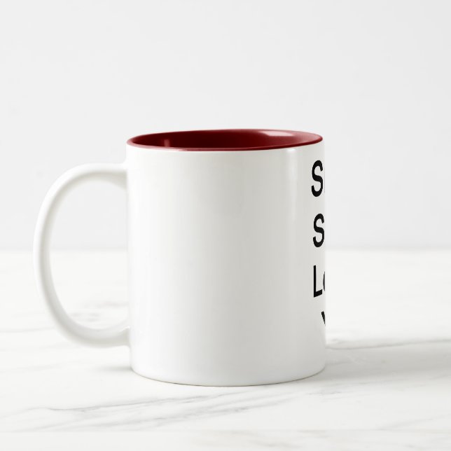 Smile, Satan Loves you Two-Tone Coffee Mug (Left)