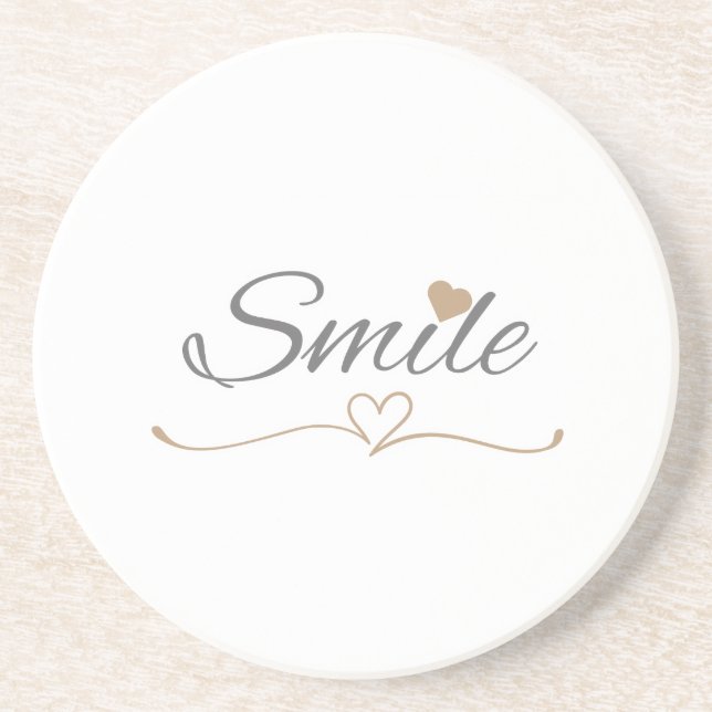Smile Script Mother’s Day & Birthday Gift for Her Coaster (Front)