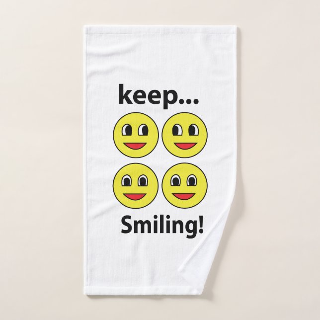 Smile Smiling Face Keep Smiling Smile Hand Towel (Hand Towel)
