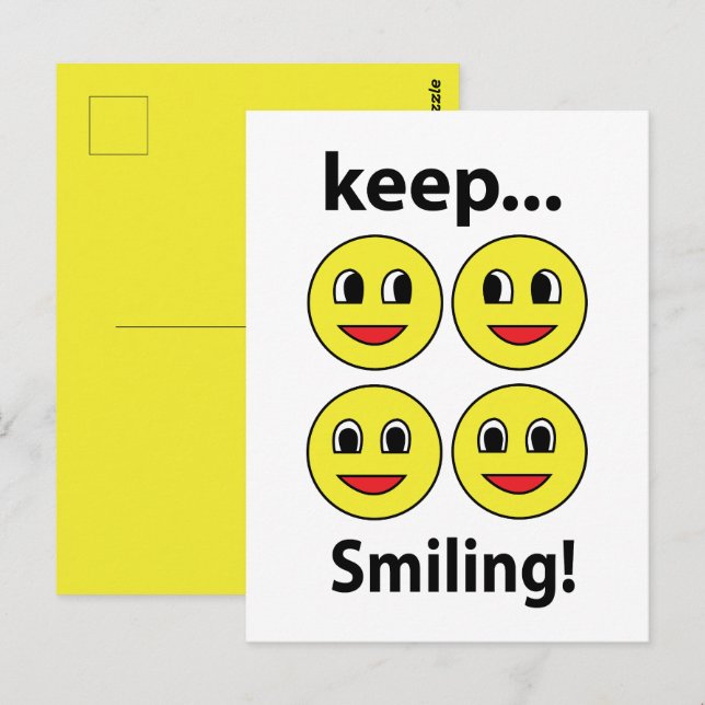 Smile Smiling Face Keep Smiling Smile Postcard (Front/Back)