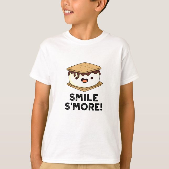 Smile Smore Funny Sweet Food Pun  T-Shirt (Front)