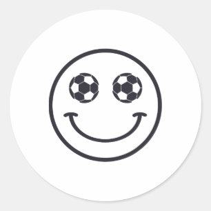 Smile Soccer Byll Cool Futbol Equipment For Girls  Classic Round Sticker