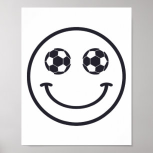 Smile Soccer Byll Cool Futbol Equipment For Girls  Poster