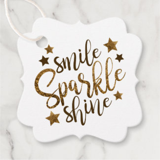 Smile Sparkle Shine Favour Tags