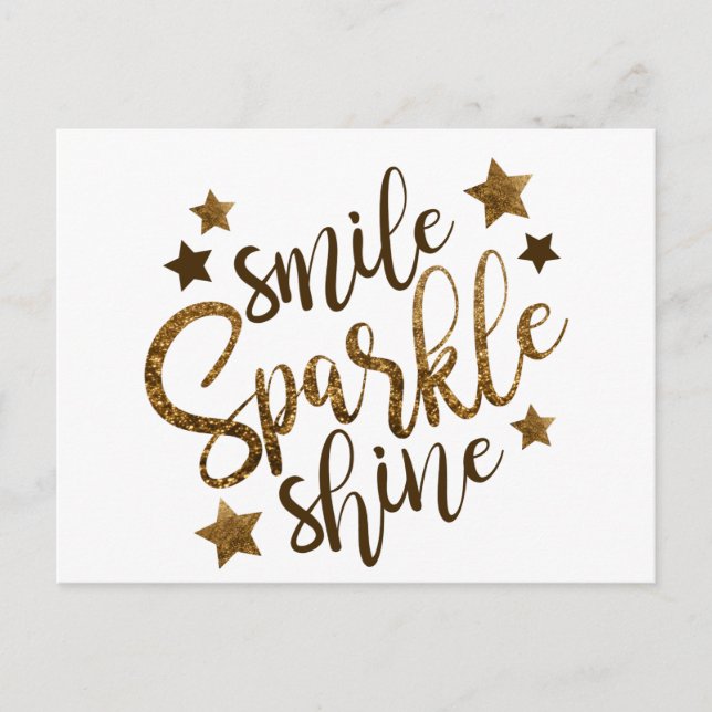 Smile ,Sparkle,shine Postcard (Front)