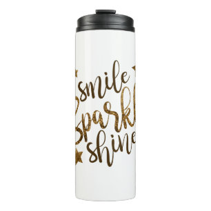 Smile Sparkle Shine Travel Mug Insulated Mug