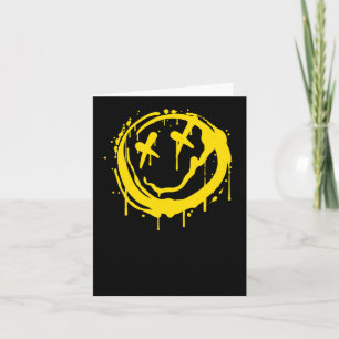 Smile Spray Art Sticker Card