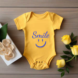Smile – Spread Positivity and Happiness Baby Bodysuit